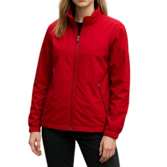L.L. BEAN Red Warm Up Bomber Jacket Nylon Fleece Lined Preppy Granola Size S - Picture 1 of 15